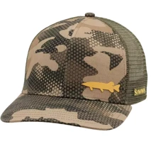 Мужская бейсболка Simms Payoff Trucker (Pike) Hex Flo зеленая (13003-915-00): Производитель Simms