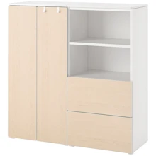 Стеллаж ІКЕА SMÅSTAD / PLATSA 120х42х123 см береза (294.289.16): undefined undefined