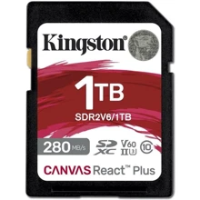 Карта пам'яті Kingston 1TB SDXC Class 10 UHS-II U3 Canvas React Plus (SDR2V6/1TB): Тип карти SDXC