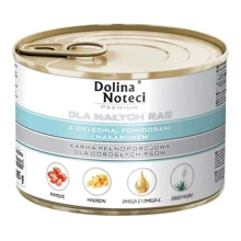Вологий корм Dolina Noteci Premium для дорослих собак малих порід з телятиною помідорами та макаронами 185 г DN 185 (434): Тип Влажный корм