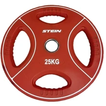 Блин для штанги и гантели Stein 25 кг полиуретановый DB6092-25: Тип Литые (цельные)