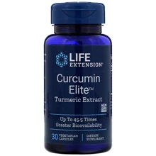 Life Extension Curcumin Elite, Turmeric Extract, 30 Vegetarian Capsules (LEX24673): Вид Неферментные