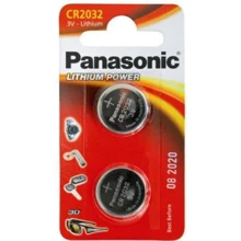 Батарейка Panasonic CR 2032 BLI 2 LITHIUM (CR-2032EL/2B): Емкость 220 mAh