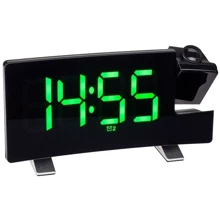 Часы проекционные TFA FM-радио USB зелёные LED цифры адаптер 180х48х100 мм (60501504): Производитель TFA