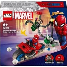 Конструктор LEGO Marvel Погоня на мотоциклах Человек-Паук vs Доктор Осьминог (76275): Количество деталей, шт. 77