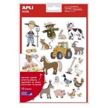 Наклейки Apli Kids Ферма тематические обучающие 12 листов 11443: Производитель ApliKids
