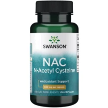 Swanson N-Acetyl Cysteine 600mg Ацетилцистеин 100 капсул: Тип N-ацетилцистеин