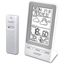 Метеостанція La Crosse WS6819 White/Silver: Метео вимірювання Фаза луны, Точка росы, Внутренняя температура, Внутренняя влажность, Внешняя температура, Внешняя влажность, Атмосферное давление