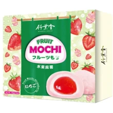 Десерт рисовый фруктовый Bamboo House Mochi со вкусом клубники 140 г (4714221130939): Вес нетто 140 г