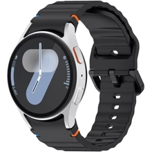 BeCover Strap Ribbed Tape Black for Samsung Galaxy Watch (20mm) 4 40mm-44mm/5 40-44mm/6 40-44mm/7 40-44mm (712037): Цвет черный