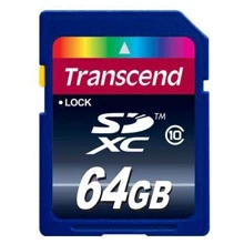 Карта памяти Transcend 64GB SDXC Class 10 (TS64GSDXC10): Тип карты SDXC