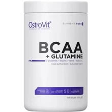 Амінокислота для спорту OstroVit BCAA + Glutamine 500 g /50 servings/ Pure: Смак Без смаку