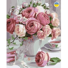 Картина по номерам Origami Розовые пионы в вазе 40x50 см LW3069: Производитель Origami