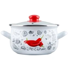 Кастрюля Gusto Перчинка белая 24 см 5.7 л (GT-T-124-WP): Тип Традиционная