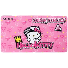 Олівці кольорові Kite Hello Kitty 12 кольорів у металевому пеналі (HK21-058): Тип Цветные