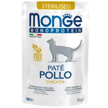 Влажный корм для котов Monge Cat Monoprotein Sterilised 100% курица 0.085 кг (70013710): Тип Влажный корм