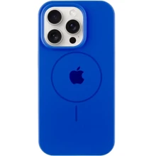 Чехол для iPhone Mobile Case Silicone Full Protective with MagSafe Capri Blue for iPhone 15 Plus: Цвет синий