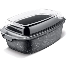 Жаропрочное стекло Гусятница Lamart 32x21x16 см LT1156 (7.5л) с антипригарным покрытием: Тип Гусятница
