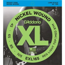 Струна для гитар Струны D`ADDARIO EXL165 XL REG LIGHT TOP / MED BOTTOM 45-105: Тип Комплект струн