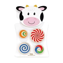 Бізіборд Viga Toys Корівка з візерунчастими колами (50677): Тип бізіборд
