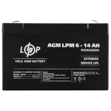 Аккумуляторная батарея LogicPower LPM 6V 14 Ah, AGM (4160): Тип AGM