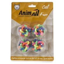 Набор мячиков AnimAll Fun Cat VP062 Жгут для кошек 4 шт. (155882): Производитель AnimAll