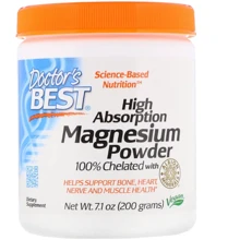 Doctor's Best High Absorption Magnesium Powder 100% Chelated with Albion Minerals 200 g (DRB-00408): Тип магній
