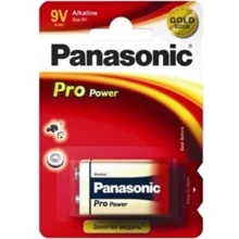 Батарейка Panasonic PRO POWER 6LR61 BLI 1 ALKALINE (6LR61XEG / 1BPR): Тип батарейка 6LR61