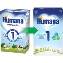 Суха молочна суміш Humana 1 із пребіотиками LC PUFA 600 г 0-6 міс.: Тип Смеси молочные