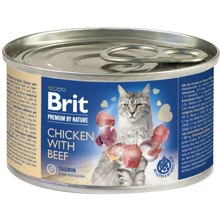 Влажный корм для котов Brit Premium by Nature Chicken with Beef с курицей и говядиной 200 г (8595602545070): Тип Влажный корм