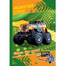 Папка для труда 2020 Рюкзачок А4 ПП-1№13 Monster cars картон, ламинированная на резинке: Тип Папка для труда