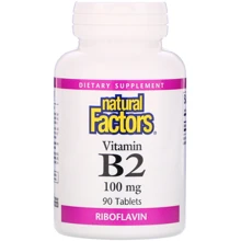 Natural Factors Vitamin B2, Riboflavin, 100 mg, 90 Tablets (NFS01215): Тип вітамін B