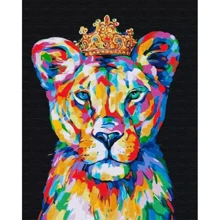 Картина за номерами Brushme Райдужний князь лев 40x50 см (BS51839): Виробник Brushme
