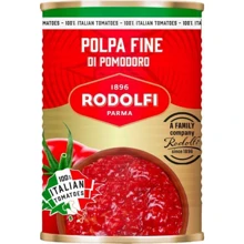 Томаты очищенные мелко нарезанные Rodolfi Polpa Fine Di Pomodoro 400 г (8008825015829): Вес нетто 400 г