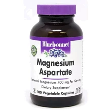 Bluebonnet Nutrition Magnesium Aspartate Аспартат Магнію 400 мг 100 вегетаріанських капсул: Тип Магний