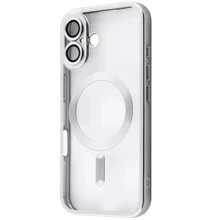 Чехол для iPhone TPU Case Metal Matte Case with Magnetic Ring White for iPhone 16: Цвет белый