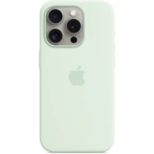 Чехол для iPhone Apple iPhone 15 Pro Silicone Case with MagSafe - Soft Mint (MWNL3ZM/A): Цвет зеленый