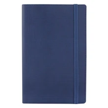 Деловая записная книжка, GLEN, белая, нелинованный блок, на резинке, мягкая обложка, темно-синяя (O20809-24): undefined undefined