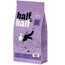 Сухой корм Half & Half для взрослых собак средних пород с говядиной 2 кг (4820261920741): Тип Сухой корм