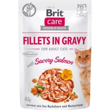 Brit Care Adult Cat Fillets in Gravy Savory Salmon pouch 85 г: Тип паучи