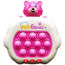 Электронная приставка Bambi антистресс Pop It консоль Quick Push Puzzle Game Fast (15749K(Pink)): Тип игровая консоль