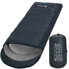 Спальний мішок Springos 2 в 1 CS0043 +8 ...+20 °C R Navy Green/Grey: Тип ковдру з капюшоном