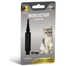 Антигельминтный препарат ProVET Моксистоп для котов до 4 кг 0.4 мл (4823082419166) Антигельминтный препарат ProVET Моксистоп для котов до 4 кг 0.4 мл (4823082419166)