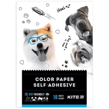 Бумага Kite Dogs цветная самоклеющаяся А5 10 листов (K22-294): undefined undefined
