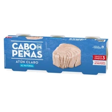 Консервы рыбные Cabo De Penas Мясо тунца в собственном соку 3х80 г (8411555050198): Вес нетто 240 г