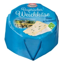 Сыр Coburger Bayerischer Weichkäse Blau-schimmel с голубой плесенью 60% 150 г (DLR4928): Вес нетто 150 г