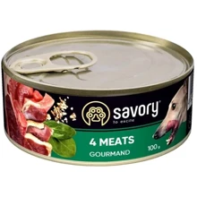 Вологий корм Savory Dog Gourmand для собак 4 види м'яса 100 г: Тип Влажный корм