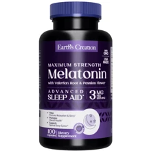 Earth‘s Creation Melatonin + Valerian Root & Passion Flower Мелатонин с корнем валерианы и пассифлорой 100 капсул: Форма выпуска Капсулы
