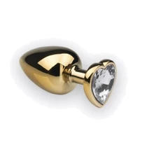 Анальная пробка, Gold Heart Diamond, M: Для кого Унисекс