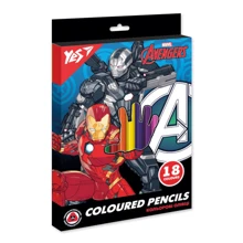 Олівці кольорові YES 18 кольорів Marvel Avengers (290686): Тип Цветные